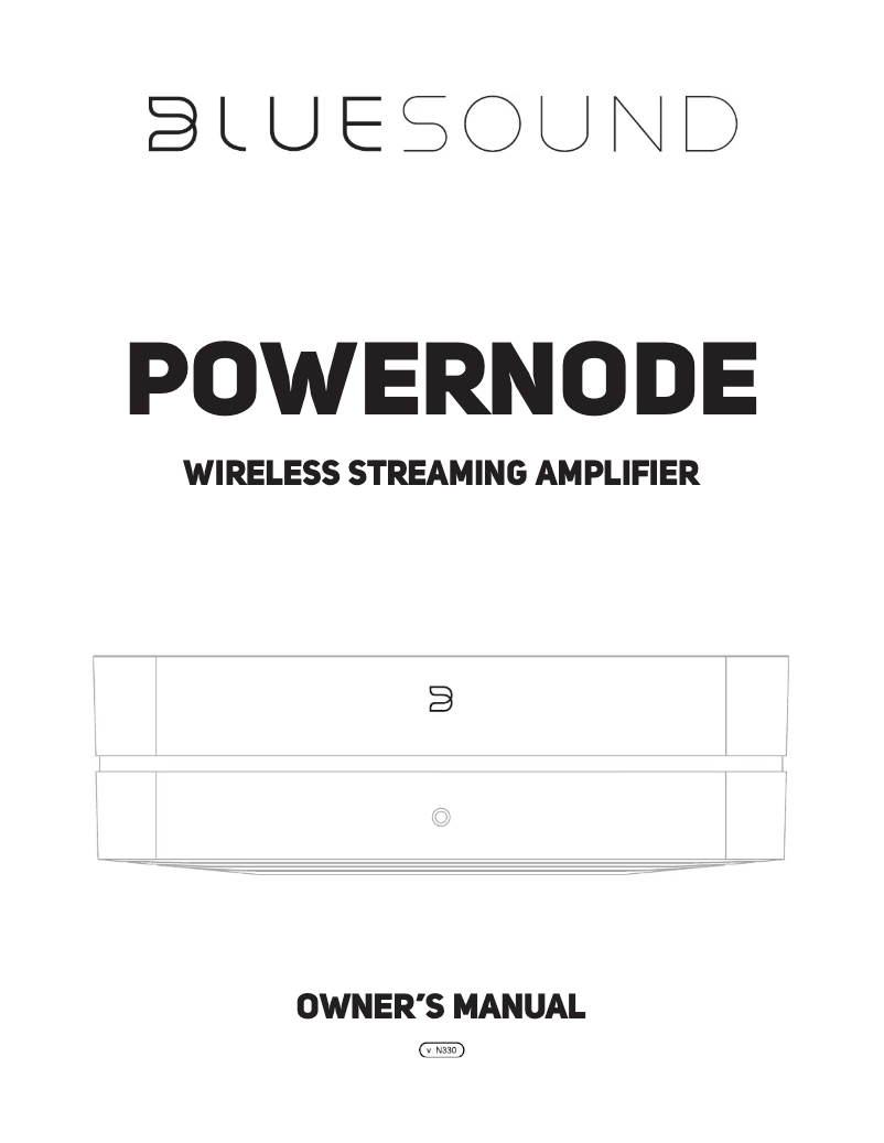 Page 1 de la notice Manuel utilisateur Bluesound Powernode