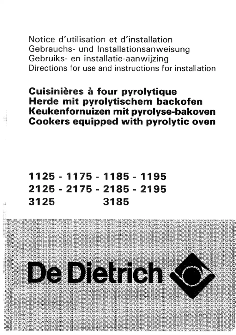 Página 1 del manual Manual de usuario De Dietrich 2175