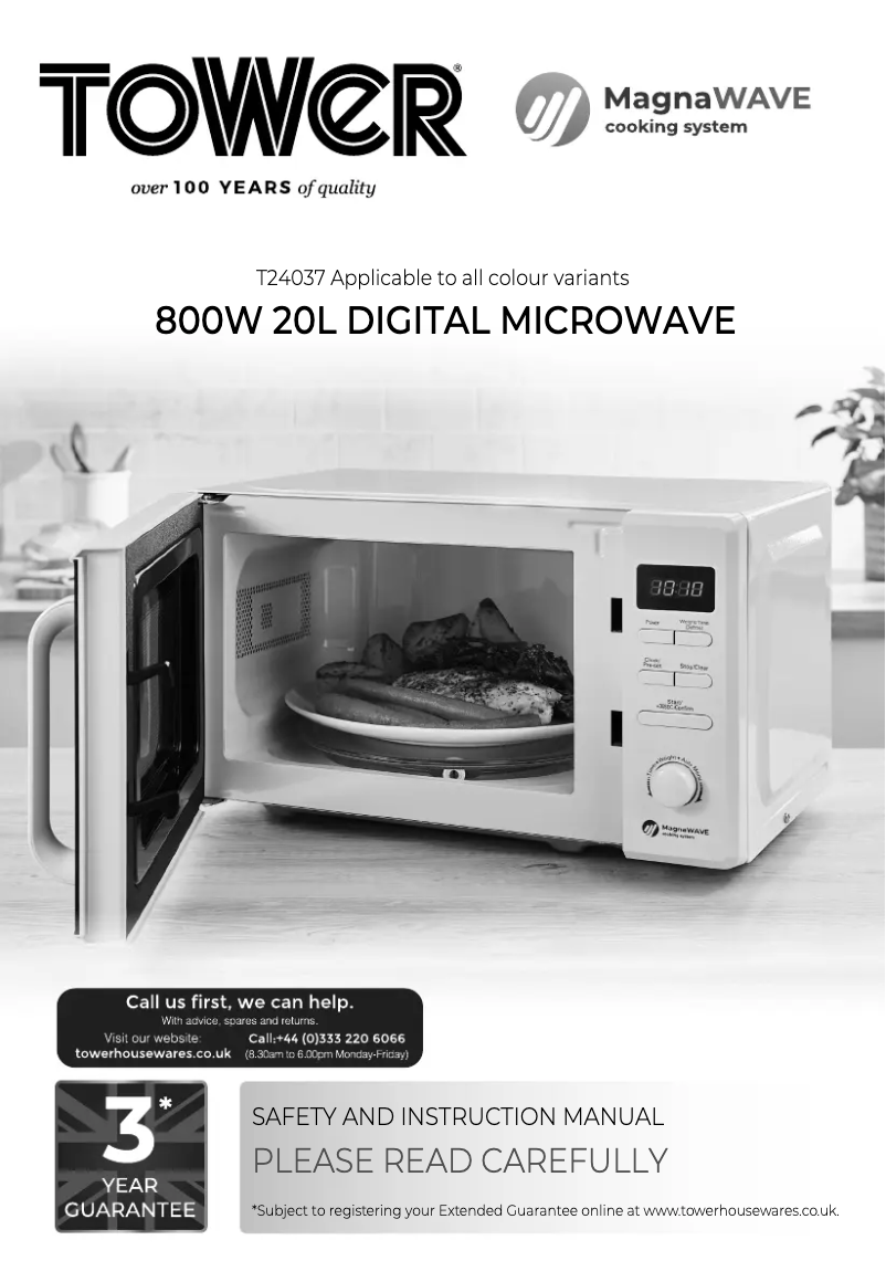 Page 1 de la notice Manuel utilisateur Tower T24037