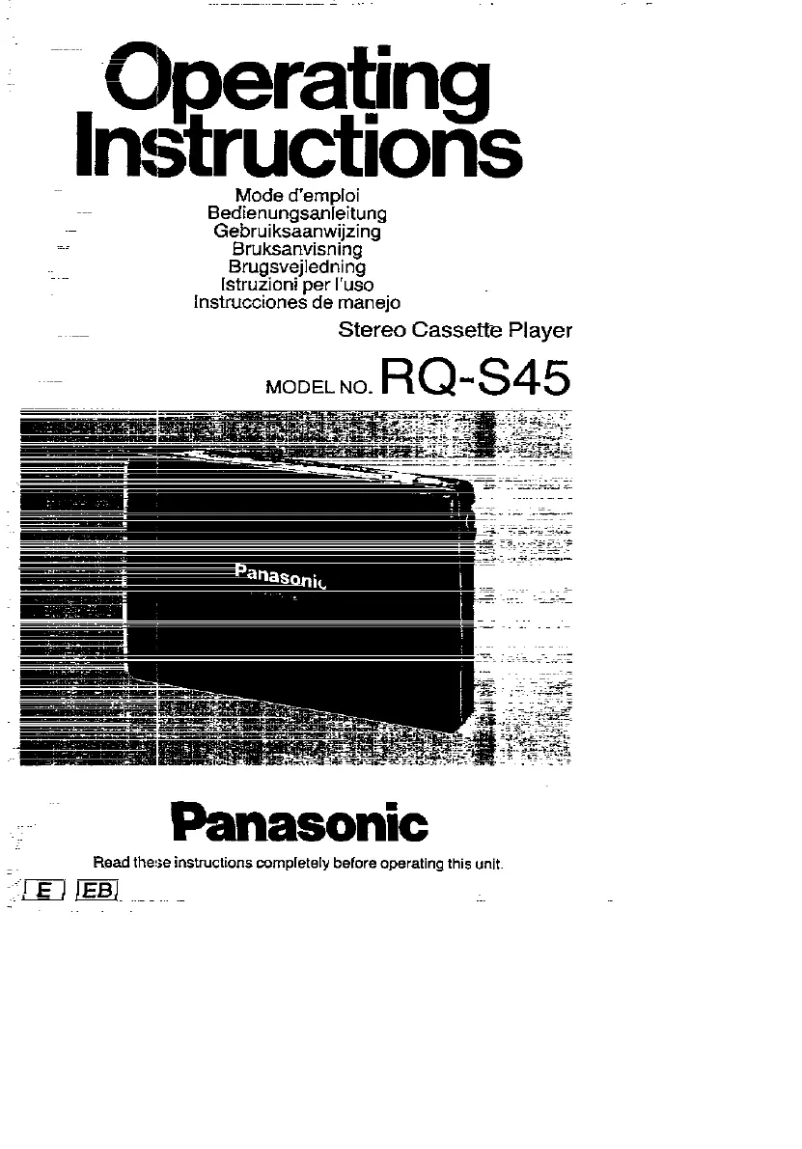 Page 1 de la notice Manuel utilisateur Panasonic RQ-S45
