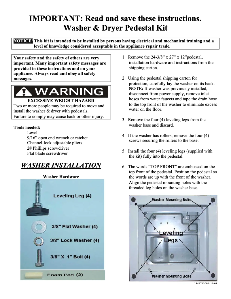 Page 1 of the manual User Manual GE FPDW1