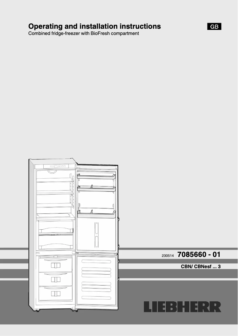 Page 1 de la notice Manuel utilisateur Liebherr CBNesf 3913