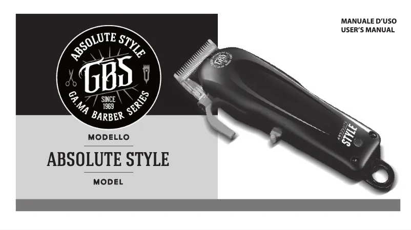 Page 1 de la notice Manuel utilisateur GA.MA GBS Absolute Style