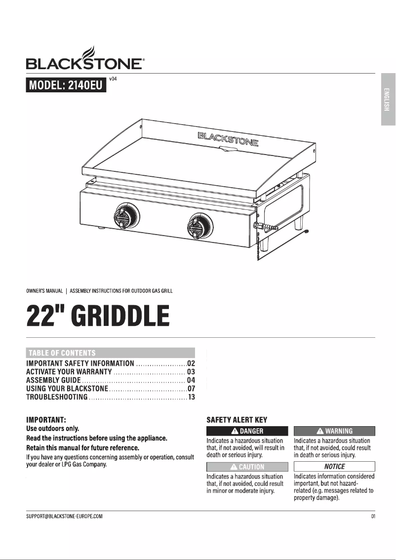 Page 1 de la notice Manuel utilisateur Blackstone 2140EU