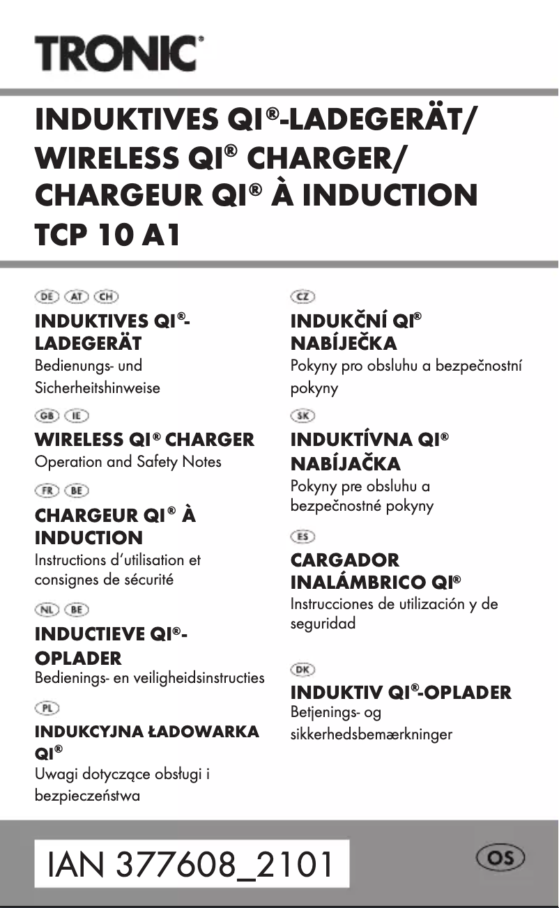 Page 1 de la notice Manuel utilisateur Tronic HG08304C