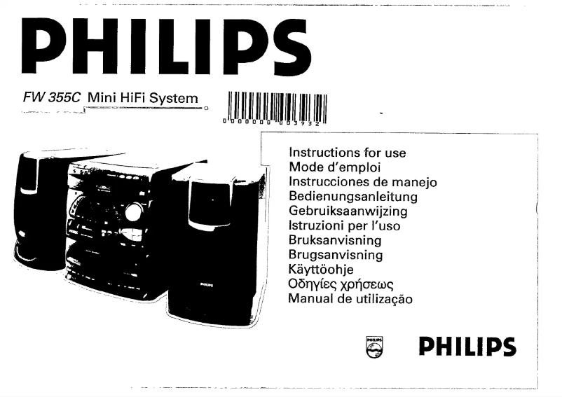 Page 1 de la notice Manuel utilisateur Philips FW355C