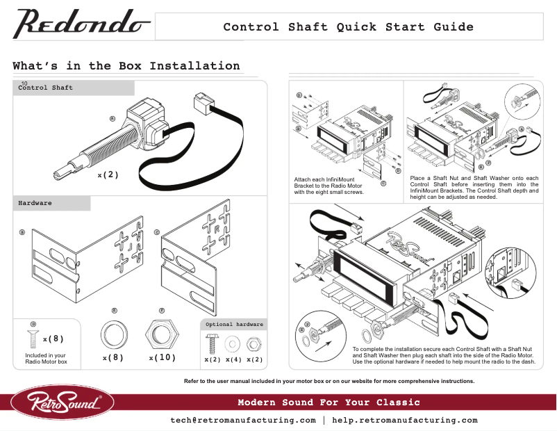 Page 1 de la notice Manuel utilisateur RetroSound Redondo RS
