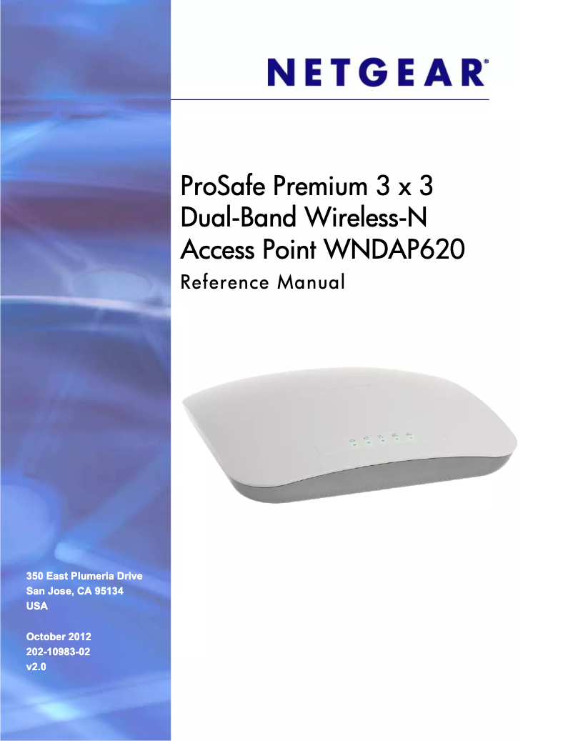 Page 1 de la notice Manuel utilisateur Netgear ProSafe WNDAP620