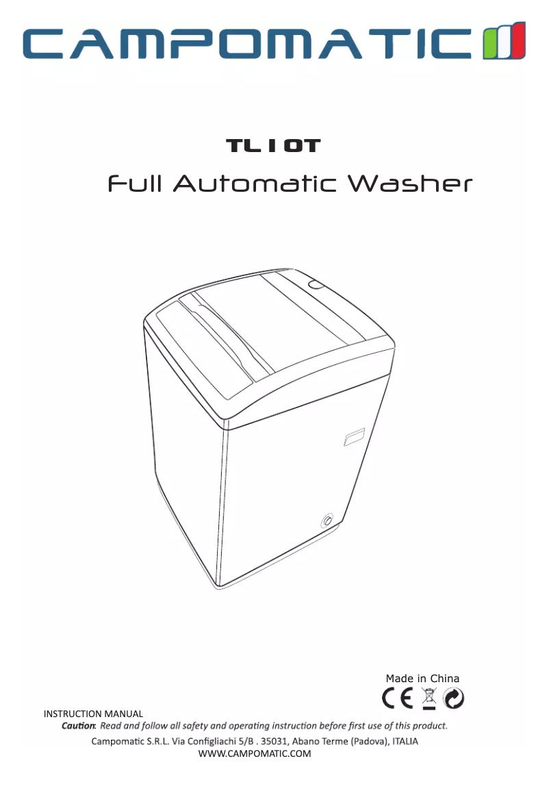 Page 1 de la notice Manuel utilisateur Campomatic TL10T