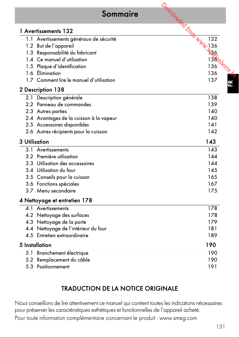 Página 1 del manual Manual de usuario Smeg SF4102VCS