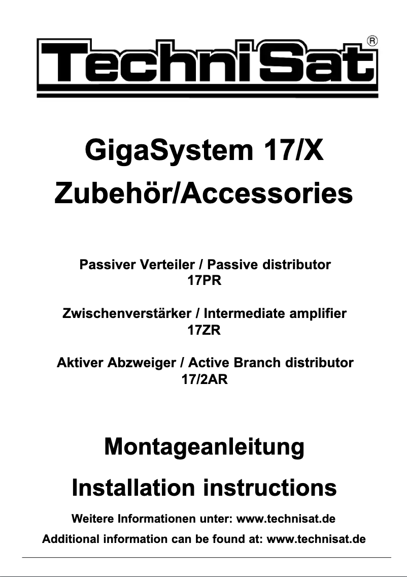 Page 1 de la notice Manuel utilisateur TechniSat 17ZR