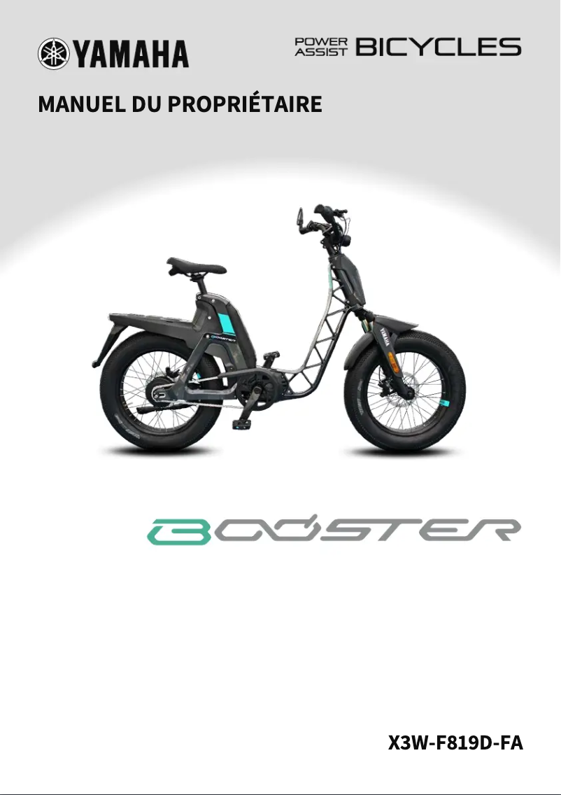 Page 1 de la notice Manuel utilisateur Yamaha BOOSTER (2023)