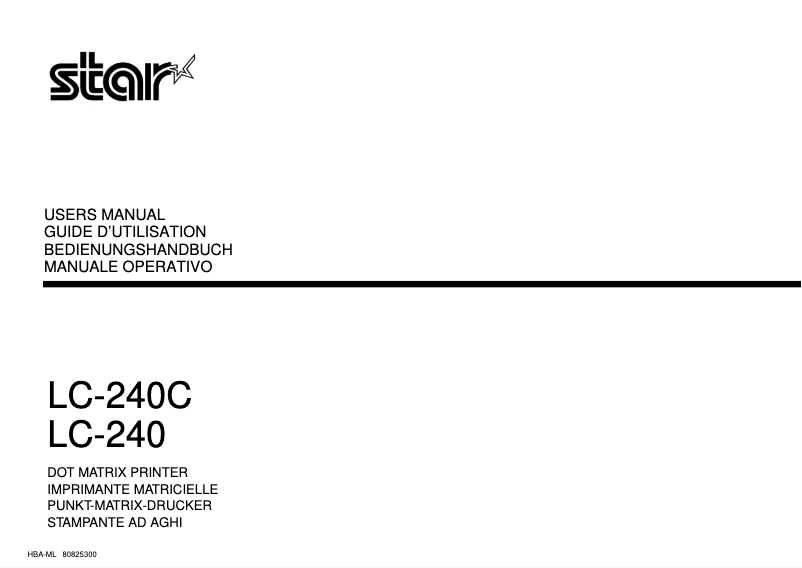 Página 1 del manual Manual de usuario Star LC-240