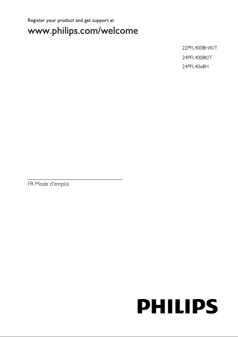 Page n°1 - Manuel utilisateur Philips 24PFL4008K