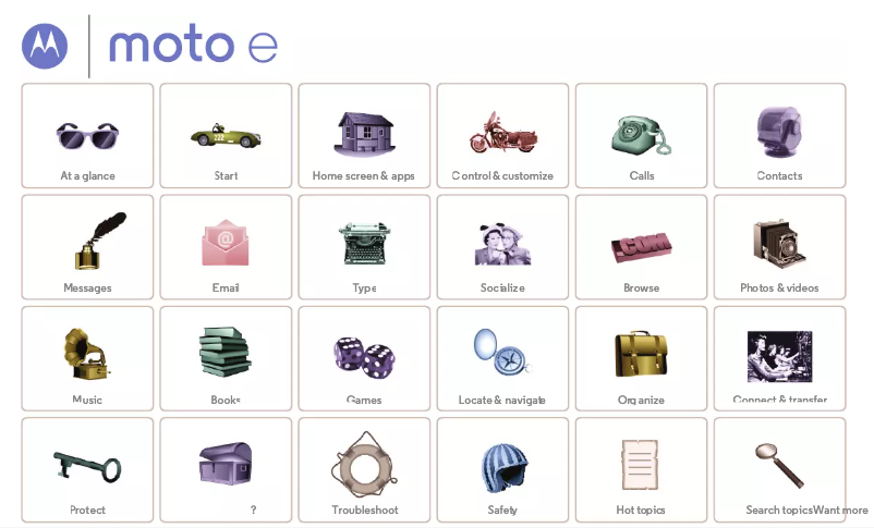 Page 1 de la notice Manuel utilisateur Motorola Moto E XT1022