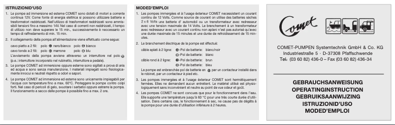 Página 1 del manual Manual de usuario Comet Geo Inline Plus