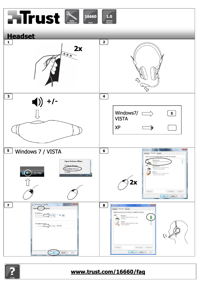 Page 1 de la notice Manuel utilisateur Trust Comfortline Headset