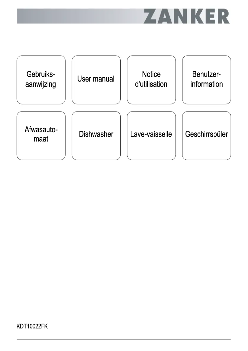 Page 1 de la notice Manuel utilisateur Zanker KDT10022FK