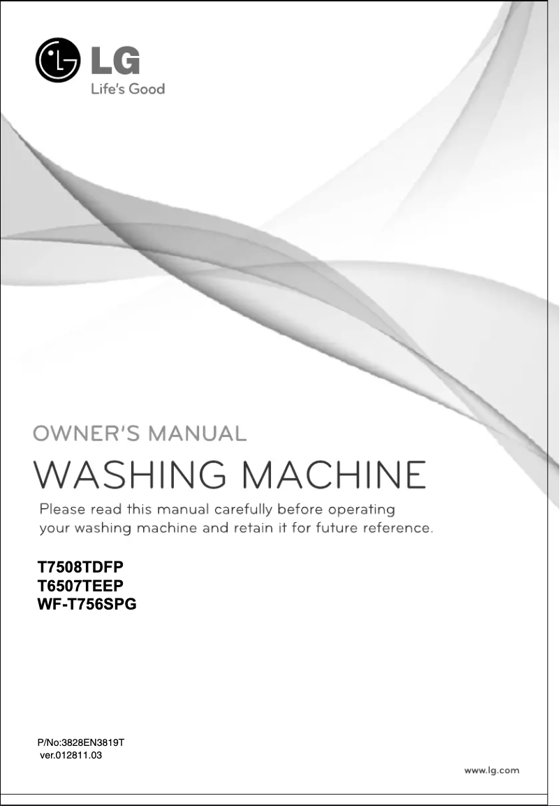 Página 1 del manual Manual de usuario LG WF-T756SPG