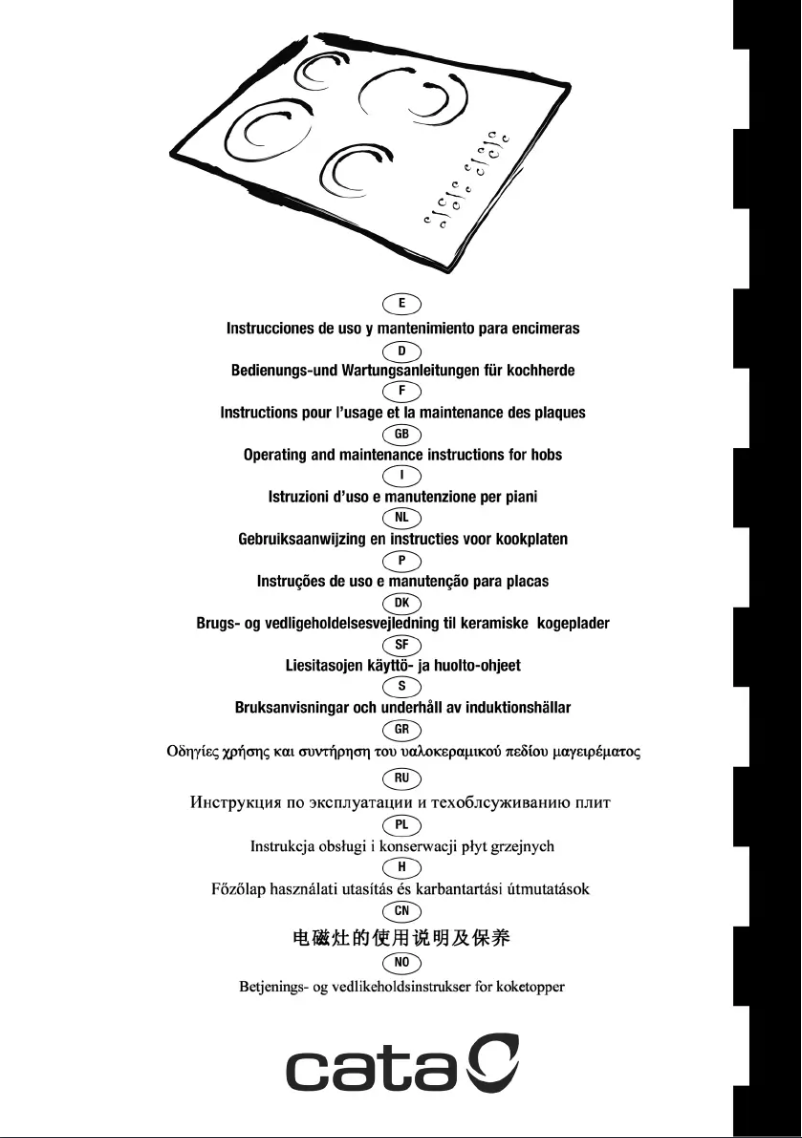 Page 1 de la notice Manuel utilisateur CATA ISB 3102