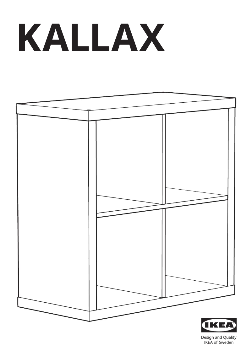 Page 1 de la notice Manuel utilisateur Ikea KALLAX 003.601.39