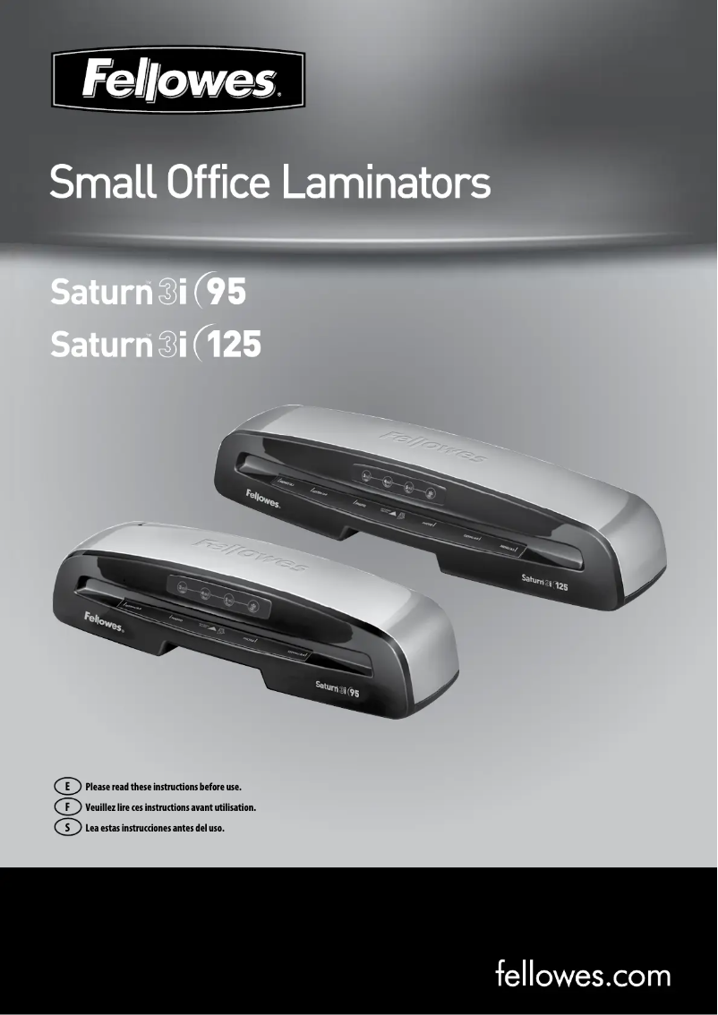 Page 1 de la notice Manuel utilisateur Fellowes Saturn 3i A3/125