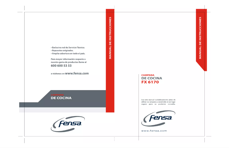Page 1 de la notice Manuel utilisateur Fensa FX 6170