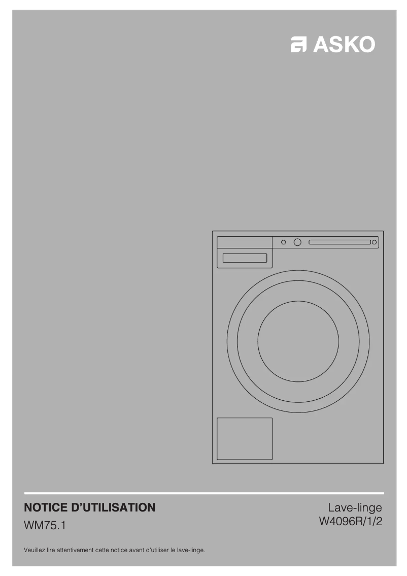 Página 1 del manual Manual de usuario Asko W4096P.W