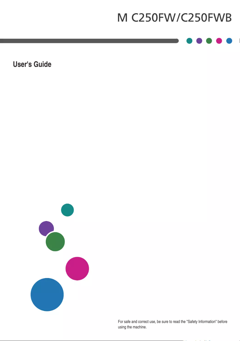 Page 1 de la notice Manuel utilisateur Ricoh M C250FW