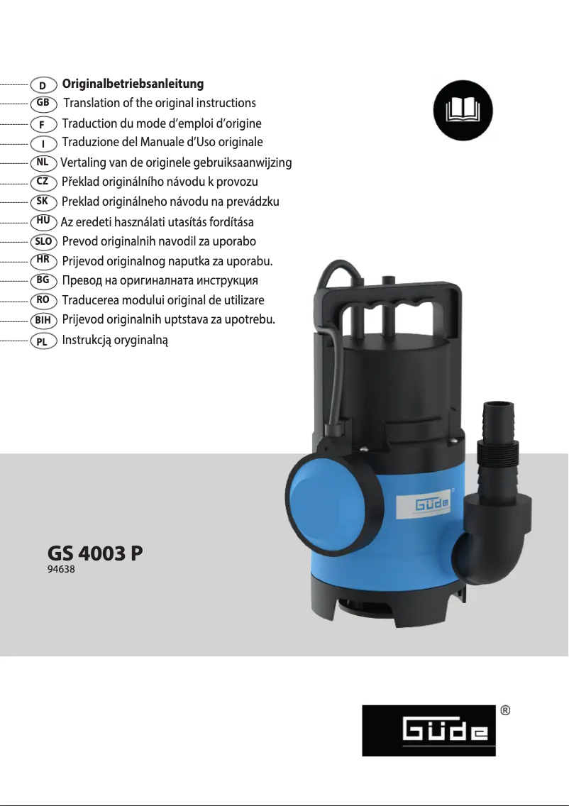 Page 1 de la notice Manuel utilisateur Güde GS 4003 P
