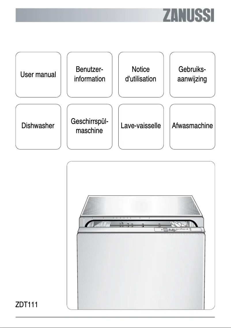 Page 1 de la notice Manuel utilisateur Zanussi ZDT111