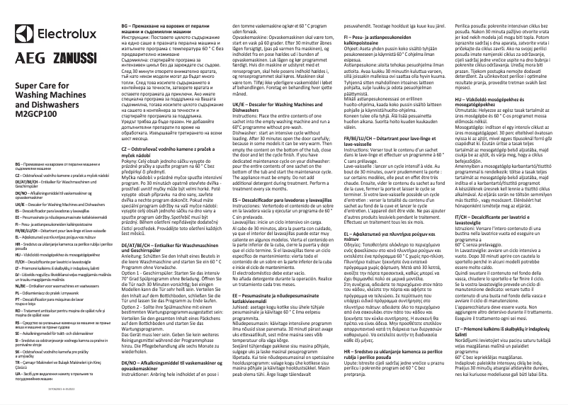 Página 1 del manual Manual de usuario AEG M2GCP100