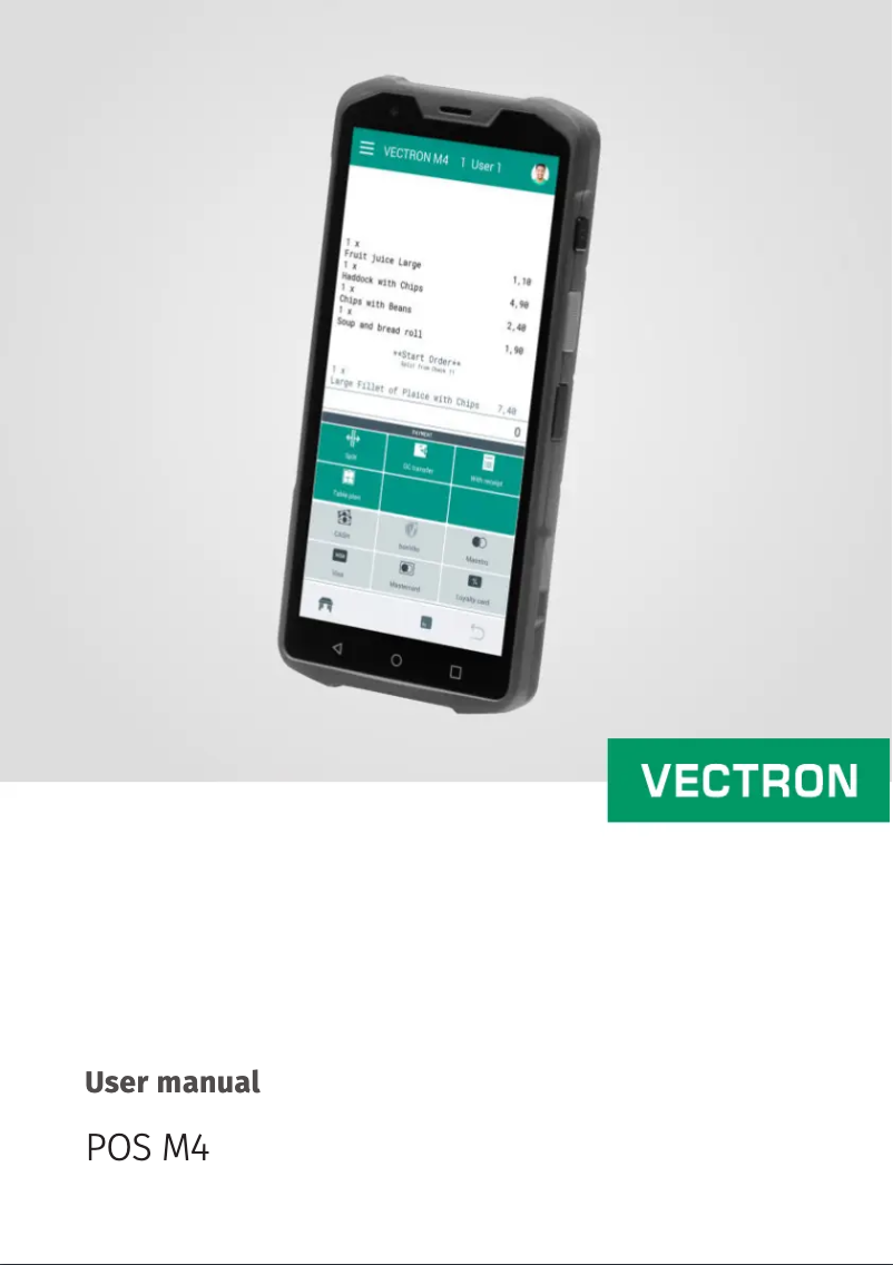 Página 1 del manual Manual de usuario Vectron POS M4