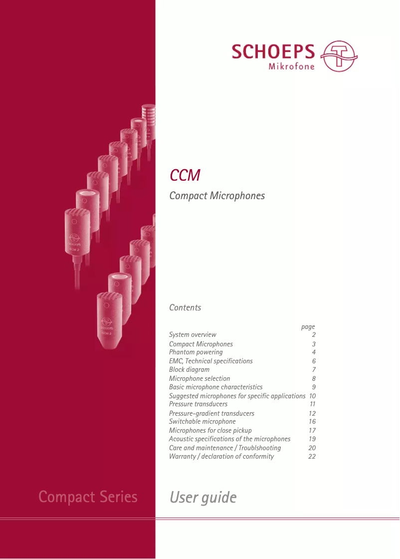 Página 1 del manual Manual de usuario Schoeps CCM 4VXP