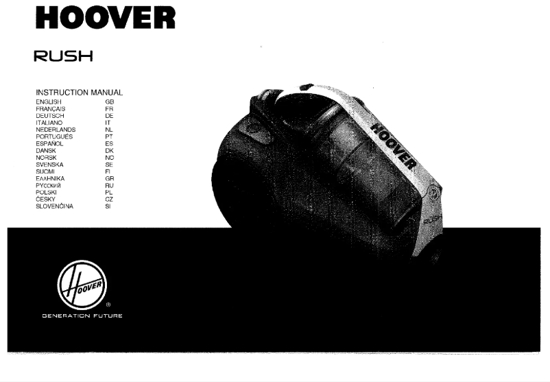 Página 1 del manual Manual de usuario Hoover RushExtra TRE 1405