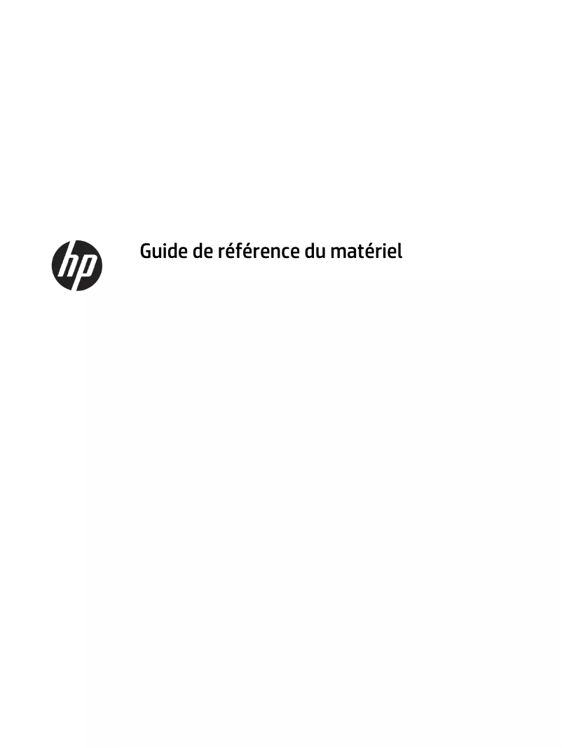 Page 1 de la notice Manuel utilisateur HP Z1