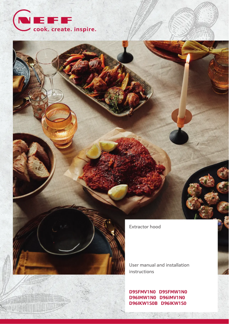 Page 1 de la notice Manuel utilisateur Neff D96IKW1S0B
