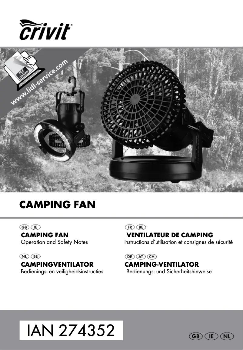 Página 1 del manual Manual de usuario Crivit IAN 274352