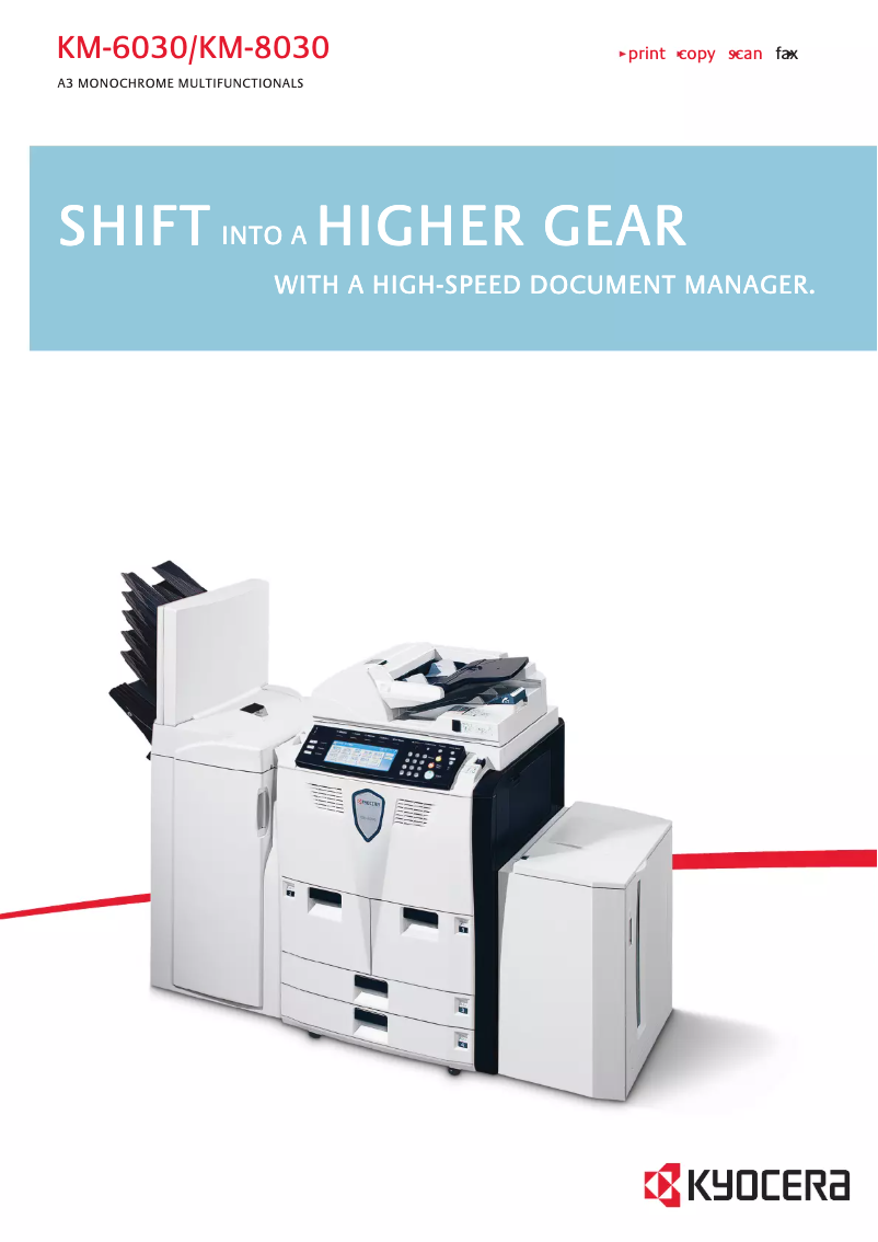 Page 1 de la notice Brochure Kyocera KM-6030