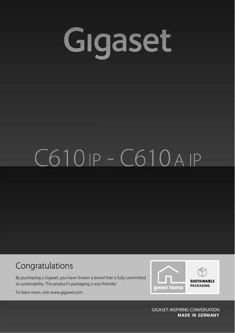 Page 1 de la notice Manuel utilisateur Gigaset C610 IP Trio