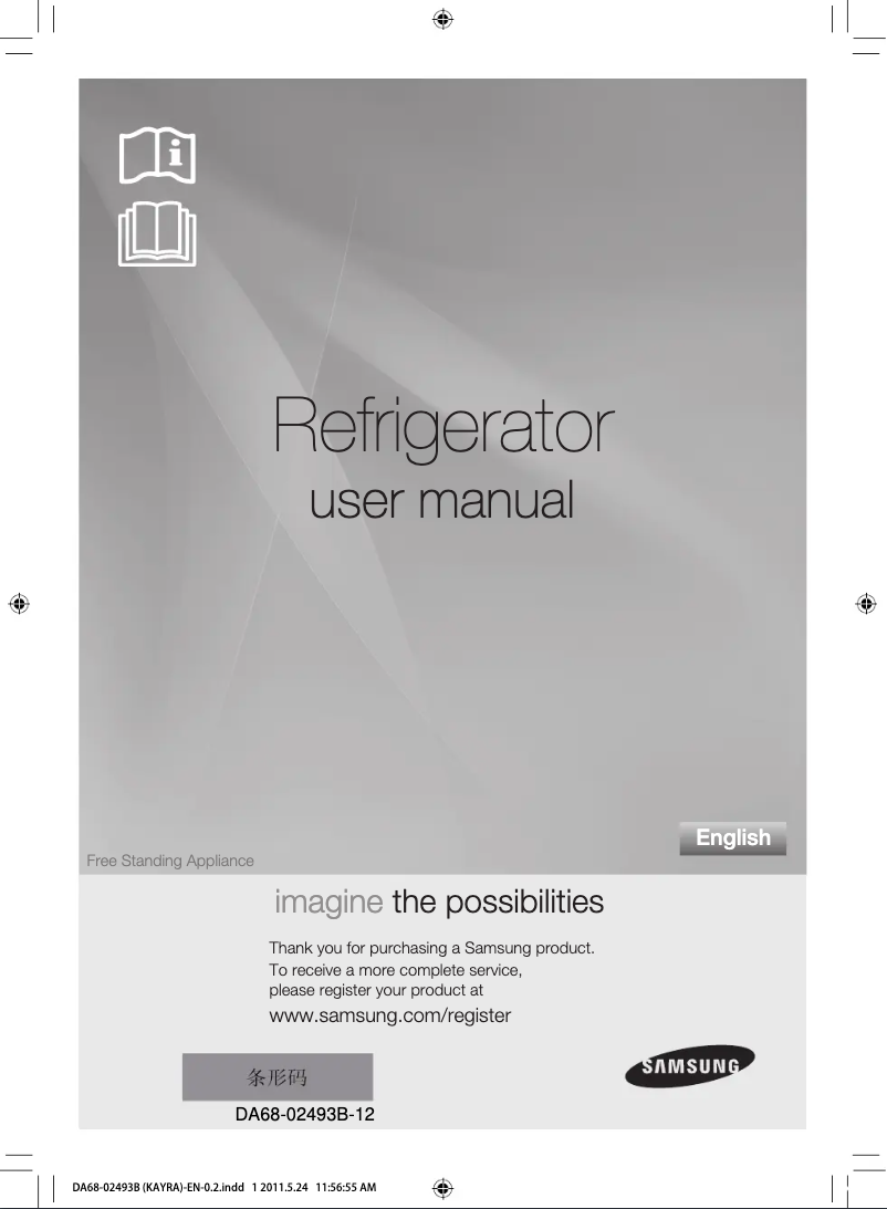 Página 1 del manual Manual de usuario Samsung RT50H5809SL