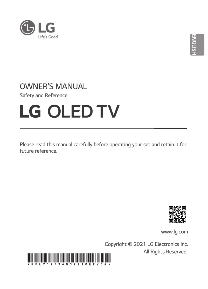 Page 1 de la notice Manuel utilisateur LG OLED65G16LA