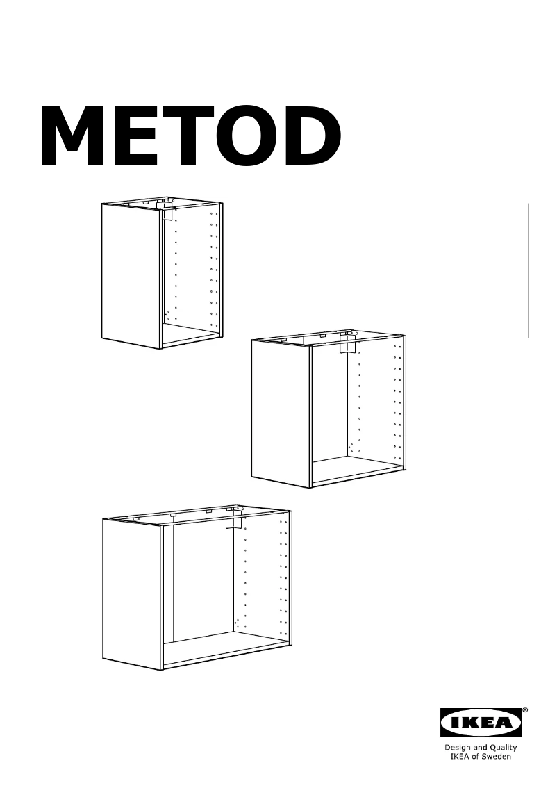 Page 1 de la notice Mode d'emploi Ikea METOD