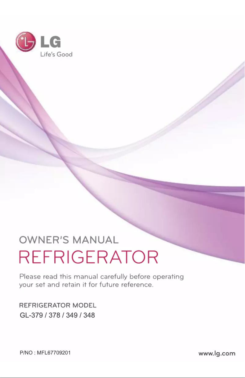 Page 1 de la notice Manuel utilisateur LG GL-378PLQ4