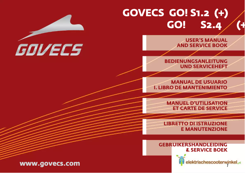 Page 1 de la notice Manuel utilisateur Govecs GO! S2.4