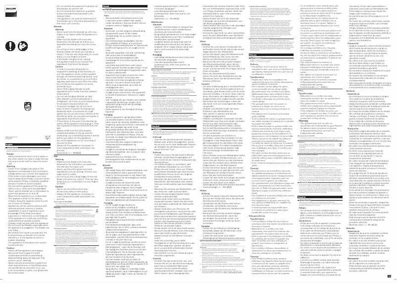 Page 1 of the manual User Manual Philips ProBlend HR3571
