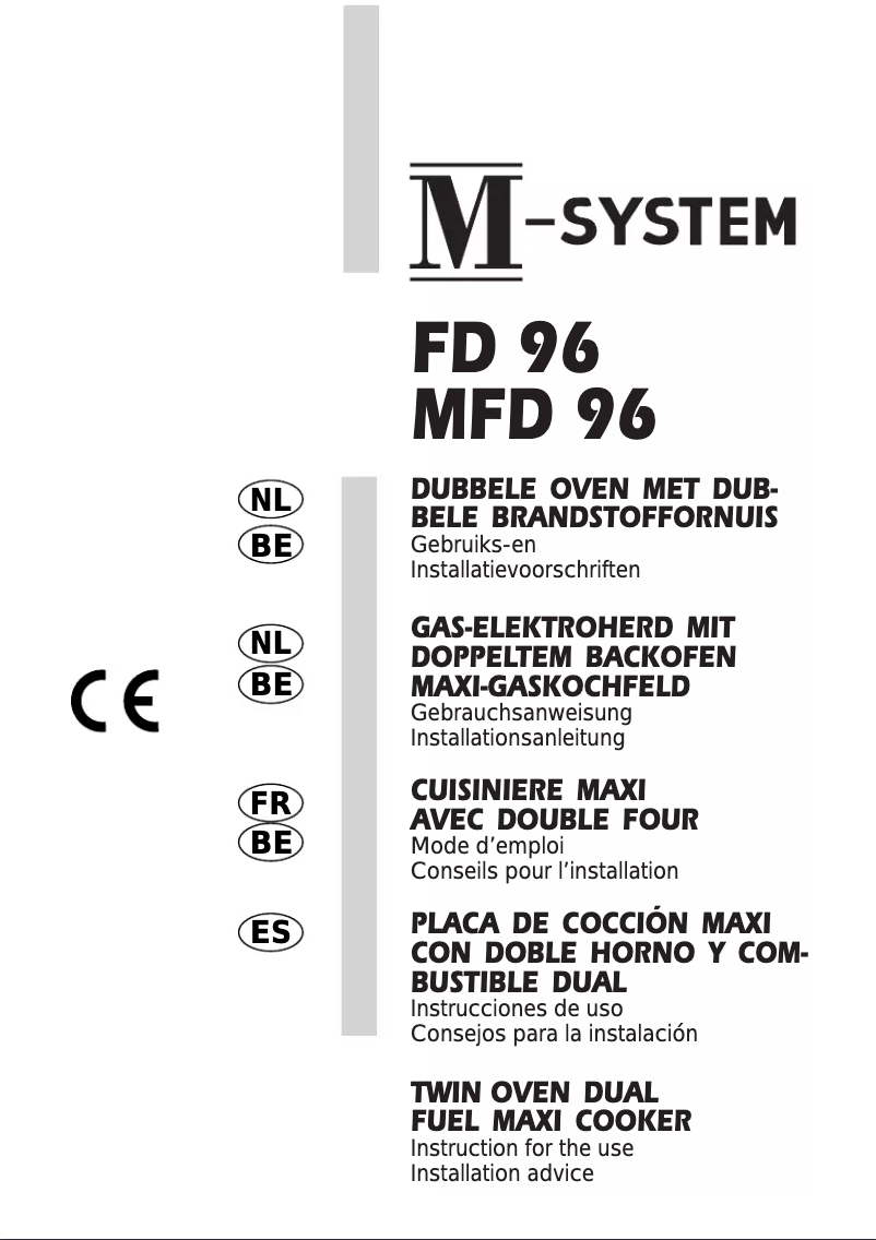 Page 1 de la notice Manuel utilisateur M-System MFTD-96IX
