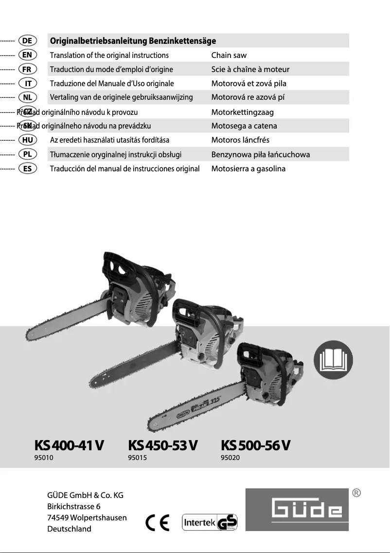 Page 1 de la notice Manuel utilisateur Güde KS 450-53 V