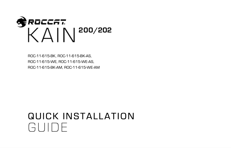 Page 1 de la notice Manuel utilisateur Roccat Kain 200 AIMO