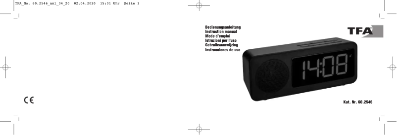 Page 1 de la notice Manuel utilisateur TFA Tune 60.2546